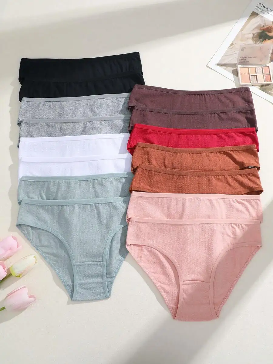 15 Pcs Cotton Solid Color Comfortable Womens Briefs S To XL
15 Pcs Cotton Solid Color Comfortable Womens Briefs S To XL