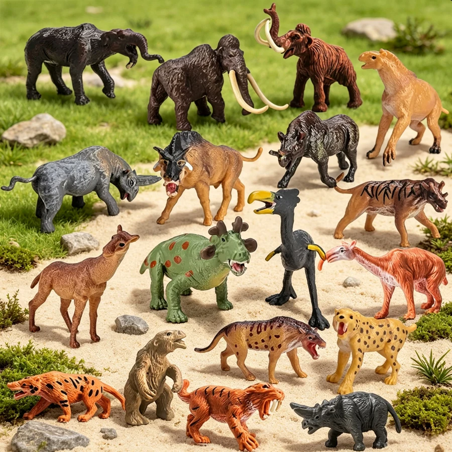 18PCS Realistic Mini Prehistoric Animals Toys Mammals Mammoth Smilodon Figurines Model Educational Cognitive Toys For Kids
18PCS Realistic Mini Prehistoric Animals Toys Mammals Mammoth Smilodon Figurines Model Educational Cognitive Toys For Kids