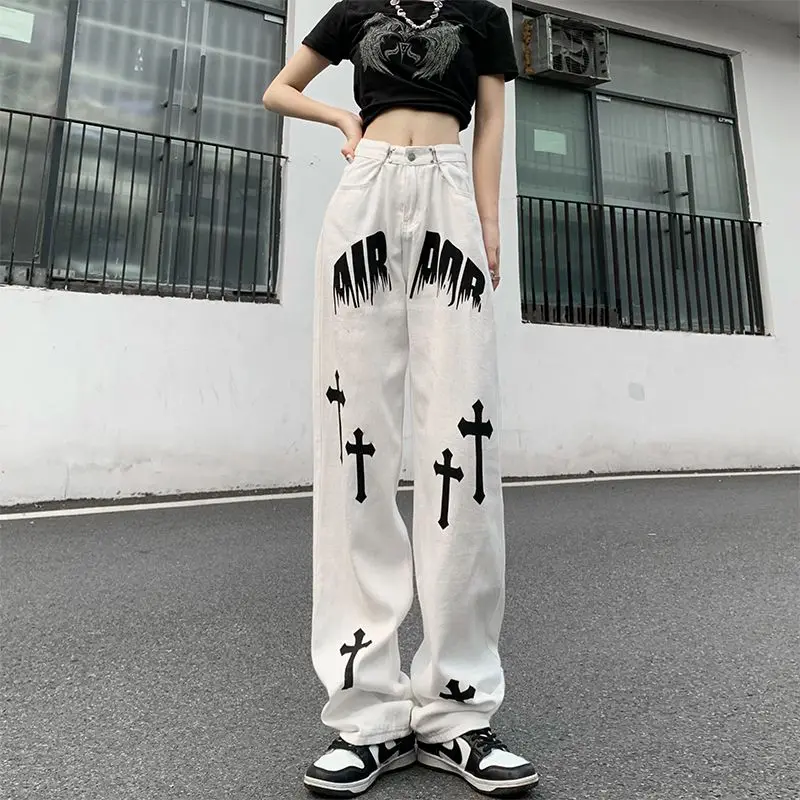 Hip Hop Streetwear Women White Jeans Oversize Loose New High Street Full Pants Fashion Casual Pockets Wide Leg Straight Trousers
Hip Hop Streetwear Women White Jeans Oversize Loose New High Street Full Pants Fashion Casual Pockets Wide Leg Straight Trousers