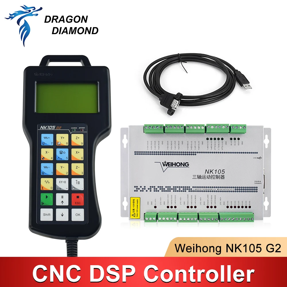 WEIHONG NcStudio 3 axis CNC DSP Controller NK105G2 Cutter Plasma Cutting Machine Controller For CNC Milling Engraving Machine
WEIHONG NcStudio 3 axis CNC DSP Controller NK105G2 Cutter Plasma Cutting Machine Controller For CNC Milling Engraving Machine