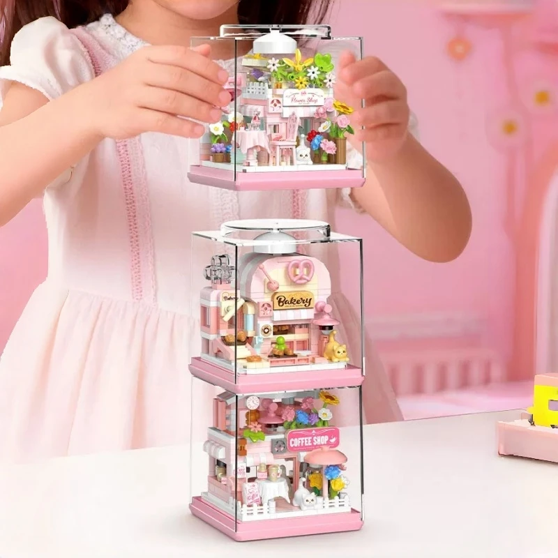 Cat Shop Building Blocks, Cute Animal Street Scene Assembly Model, Office Desktop Decoration, Children's Gift Toys
Cat Shop Building Blocks, Cute Animal Street Scene Assembly Model, Office Desktop Decoration, Children's Gift Toys