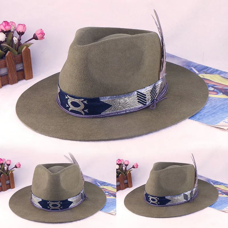 Vintage Wool Fedora Hat Women Men Bohemian Feather Decor Wide Brim Cowboy Caps Ethnic Geometric RibbonWestern Party Dress Hats
Vintage Wool Fedora Hat Women Men Bohemian Feather Decor Wide Brim Cowboy Caps Ethnic Geometric RibbonWestern Party Dress Hats