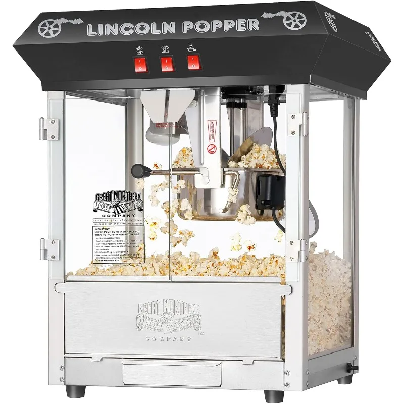 Машина для приготовления попкорна Lincoln-Поппер 8 унций с чайником из нержавеющей стали, лоток для ядра, согревающие искусственные аксессуары от Great
Машина для приготовления попкорна Lincoln-Поппер 8 унций с чайником из нержавеющей стали, лоток для ядра, согревающие искусственные аксессуары от Great