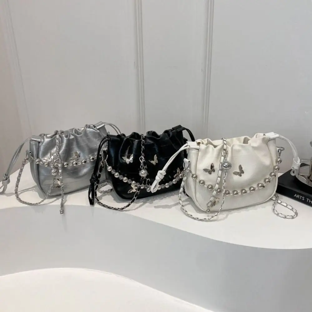 PU Leather Butterfly Crossbody Bag Large Capacity Korean Style Y2k Shoulder Bag Adjustable Shoulder Strap Bead Chain
PU Leather Butterfly Crossbody Bag Large Capacity Korean Style Y2k Shoulder Bag Adjustable Shoulder Strap Bead Chain