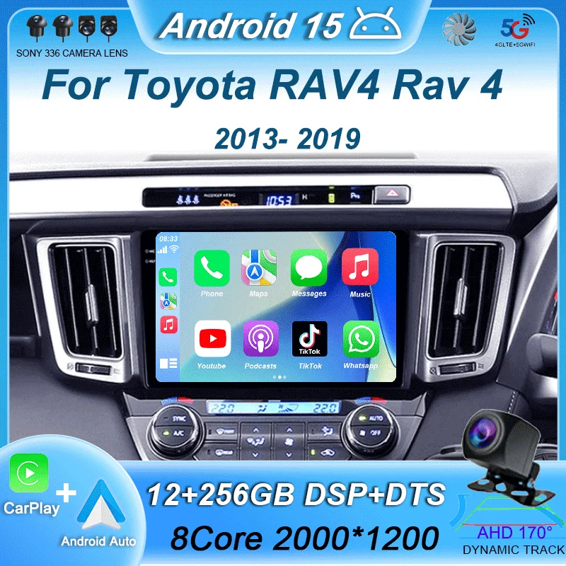 Android 15 Carplay Auto For Toyota RAV4 Rav 4 2013 2014 2015 2016 2017 2018 2019 Car Radio Multimedia Video Player GPS Head Unit
Android 15 Carplay Auto For Toyota RAV4 Rav 4 2013 2014 2015 2016 2017 2018 2019 Car Radio Multimedia Video Player GPS Head Unit