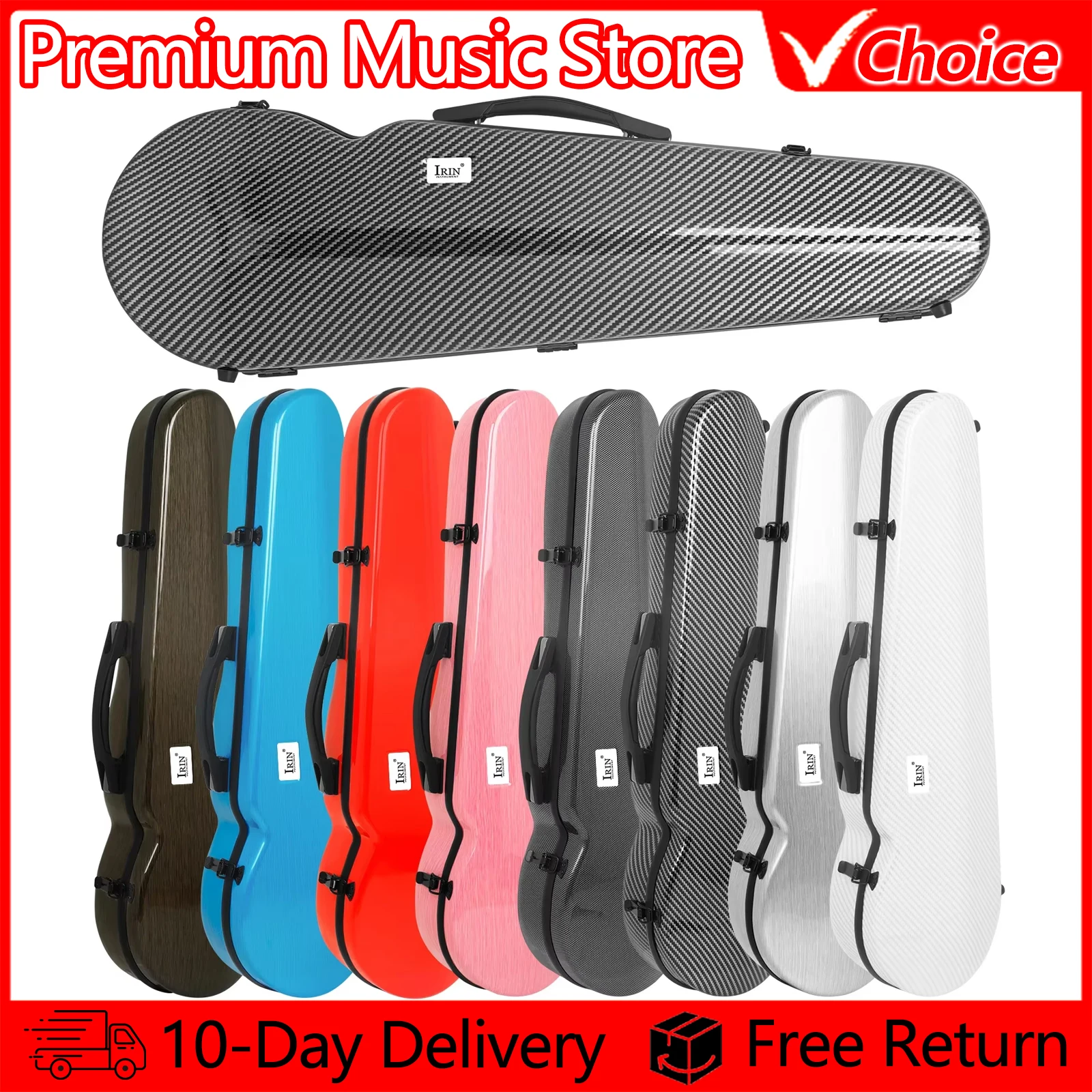 IRIN Violin Case VB-40 Carbon Fiber Violin Box High Quality Lightweight Sturdy Composite Material Double Shoulder Strap Bag
IRIN Violin Case VB-40 Carbon Fiber Violin Box High Quality Lightweight Sturdy Composite Material Double Shoulder Strap Bag