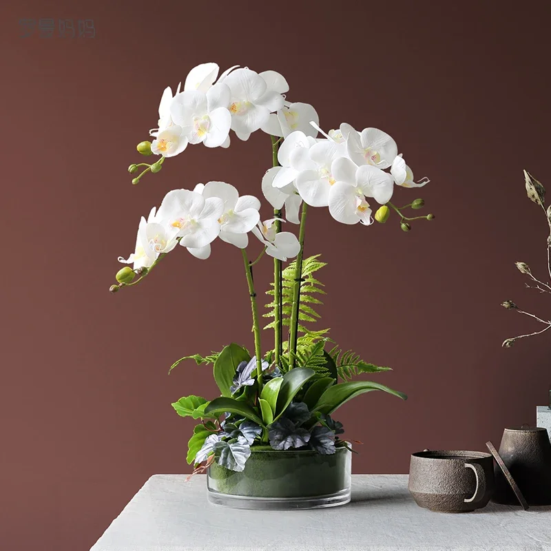 PU Hand Simulation Phalaenopsis Potted Set High-end Fake Flower Stores Placed Flower Photo Props Home Decoration
PU Hand Simulation Phalaenopsis Potted Set High-end Fake Flower Stores Placed Flower Photo Props Home Decoration