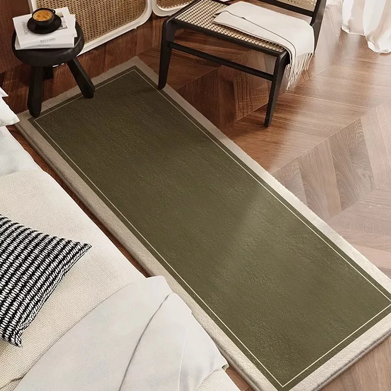 Bedroom Carpet Bedside Floor Mat Long Rug Minimalist Green Solid Color Soft Fluffy Carpets Home Decoration Rugs for Living Room
Bedroom Carpet Bedside Floor Mat Long Rug Minimalist Green Solid Color Soft Fluffy Carpets Home Decoration Rugs for Living Room