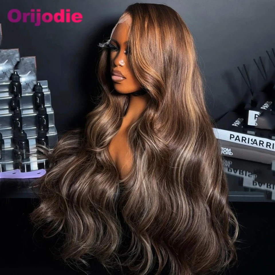 5x5 Closure Hihglights Brown Body Wave Human Hair Wigs Transparent 13x6 13x4 Lace Frontal Wig for Women Preplucked Remy Hair Wig
5x5 Closure Hihglights Brown Body Wave Human Hair Wigs Transparent 13x6 13x4 Lace Frontal Wig for Women Preplucked Remy Hair Wig