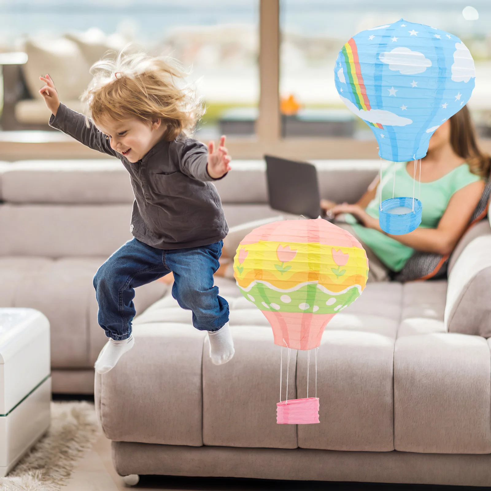 2Pcs Rainbow Paper Hot Air Hanging Party Decoration Pendant Festival Room Decor Indoor Outdoor Scene Layout
2Pcs Rainbow Paper Hot Air Hanging Party Decoration Pendant Festival Room Decor Indoor Outdoor Scene Layout