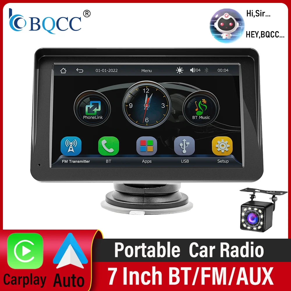 BQCC Universal 7'' Portable MP5 Car Player Wireless CarPlay Android Auto MirrorLink For VW Nissan Toyota BT FM Car Stereo
BQCC Universal 7'' Portable MP5 Car Player Wireless CarPlay Android Auto MirrorLink For VW Nissan Toyota BT FM Car Stereo