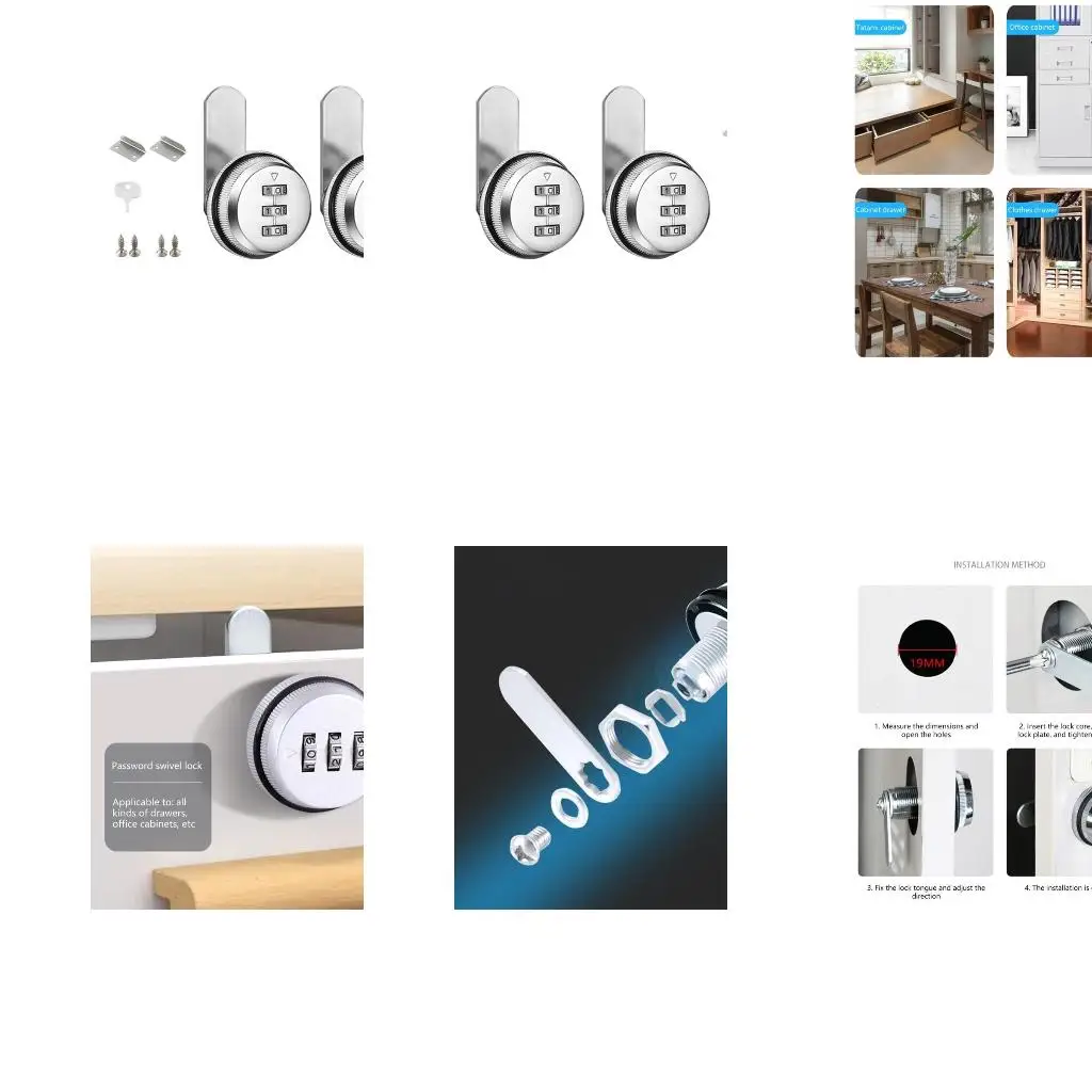 2Pieces Sturdy Combination Lock Accessory for Mailbox and Cabinet Protective high quality
2Pieces Sturdy Combination Lock Accessory for Mailbox and Cabinet Protective high quality