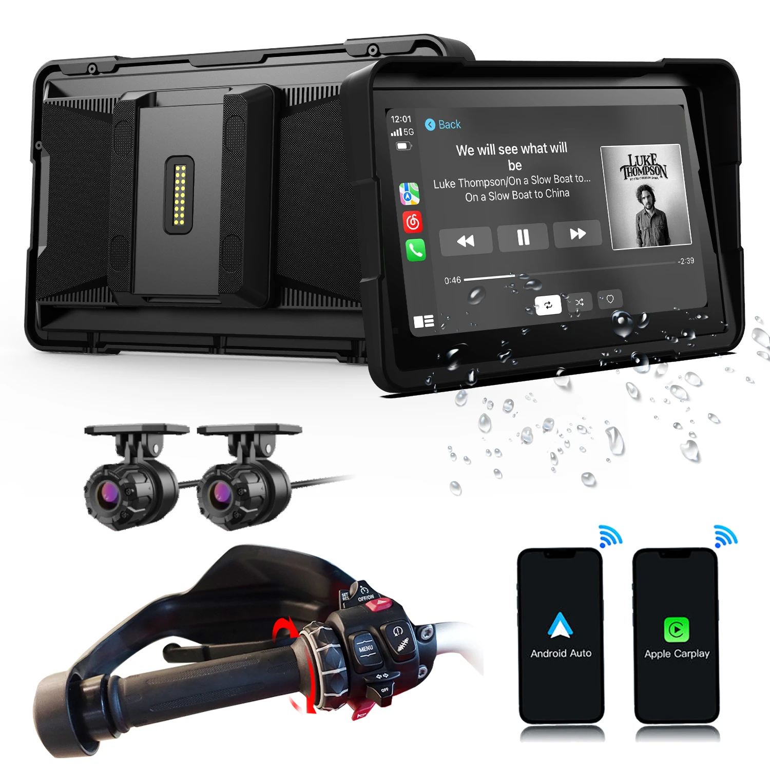 Designed for IP68 waterproof 6-7 inch motorcycle navigation screen: Carplay Android Auto DVR anti-theft
Designed for IP68 waterproof 6-7 inch motorcycle navigation screen: Carplay Android Auto DVR anti-theft