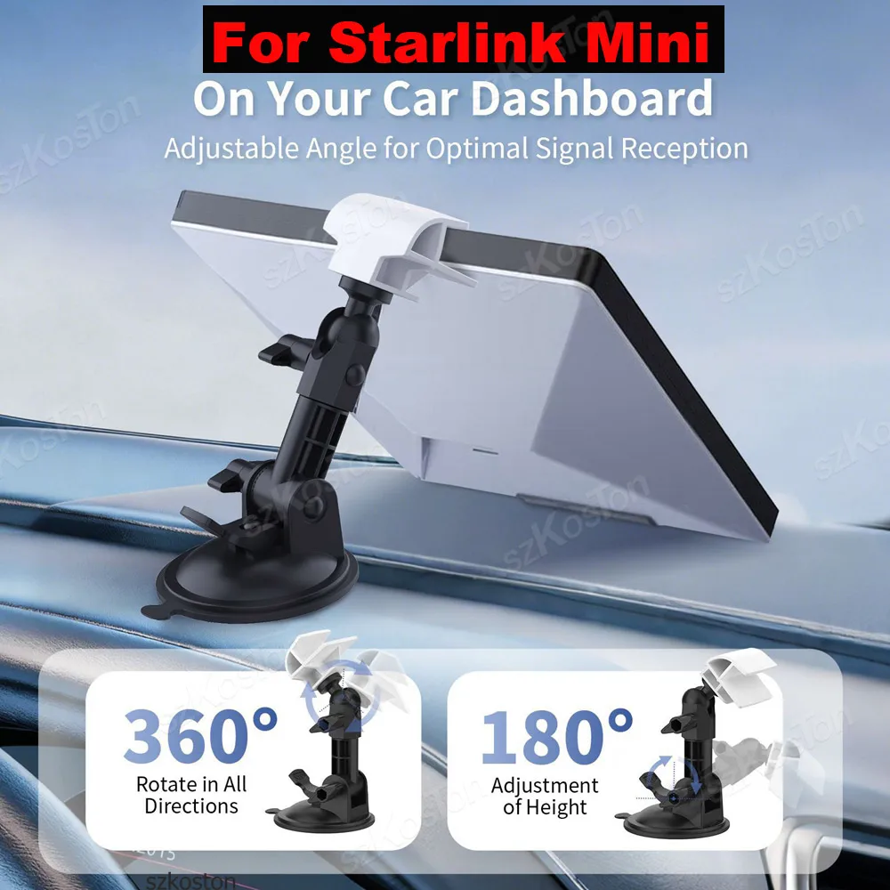 Комплект крепления на присоске для Starlink Mini: регулируемый кронштейн, липкая основа для приборной панели автомобиля/фургона
Комплект крепления на присоске для Starlink Mini: регулируемый кронштейн, липкая основа для приборной панели автомобиля/фургона