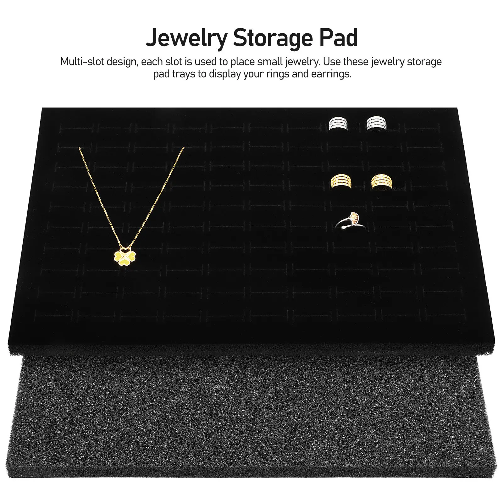6Pcs Jewelry Insert Display Pad Ring Earring Organizer Tray Soft Sponge Cushion for Jewelry Box Retail Store Display Use
6Pcs Jewelry Insert Display Pad Ring Earring Organizer Tray Soft Sponge Cushion for Jewelry Box Retail Store Display Use