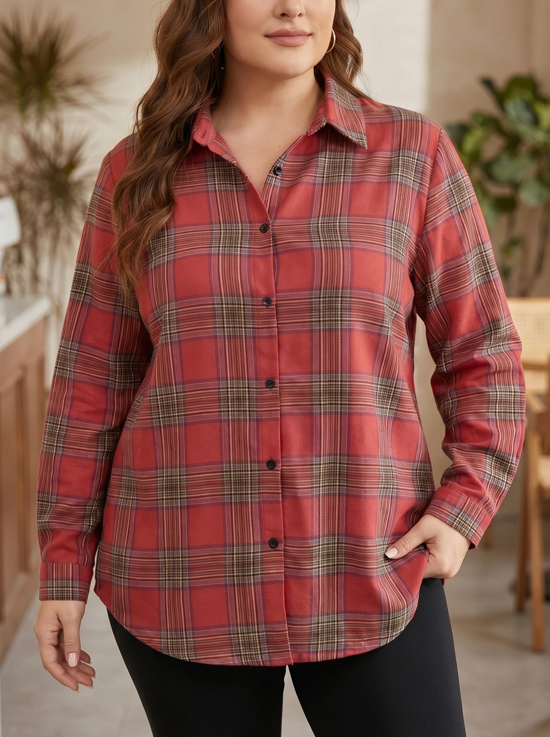 Rosa fera Women Plus Size Plaid Button Down Shirt Autumn Long Sleeve Loose Fit Casual Blouse
Rosa fera Women Plus Size Plaid Button Down Shirt Autumn Long Sleeve Loose Fit Casual Blouse