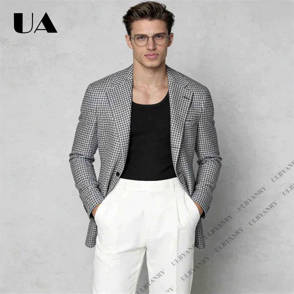 Customizable Men’s Houndstooth Single Breasted Slim Fit Casual Formal Blazer for Daily Business Office (Size XXS - 7XL)
Customizable Men’s Houndstooth Single Breasted Slim Fit Casual Formal Blazer for Daily Business Office (Size XXS - 7XL)