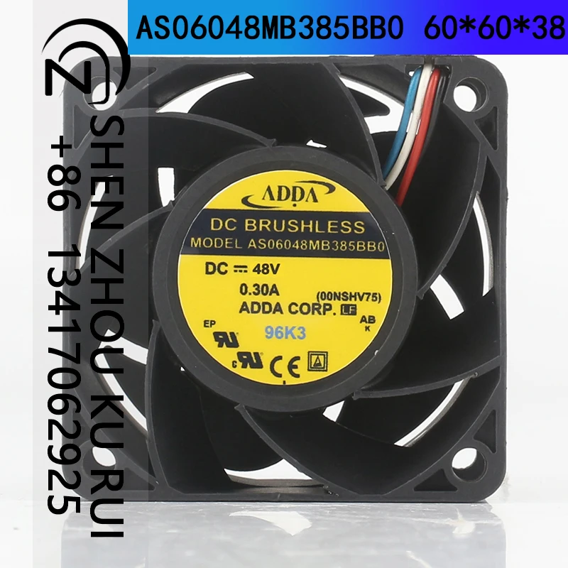 Original ADDA High air volume 48V 0.30A 6038 60X60X38MM 6CM inverter server chassis AS06048MB385BB0 cooling fan
Original ADDA High air volume 48V 0.30A 6038 60X60X38MM 6CM inverter server chassis AS06048MB385BB0 cooling fan
