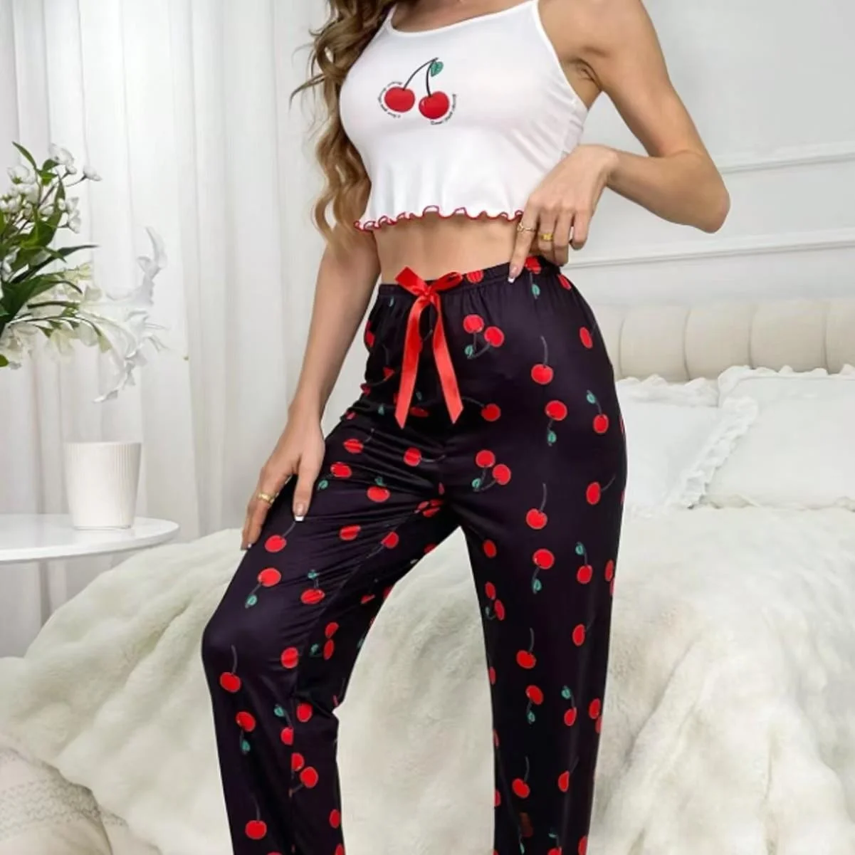 Simple Casual Printed Cotton-Like Straight Leg Pants Elastic Home Pants Women's Style Autumn Season Men's Underwear/Sleepwear
Simple Casual Printed Cotton-Like Straight Leg Pants Elastic Home Pants Women's Style Autumn Season Men's Underwear/Sleepwear