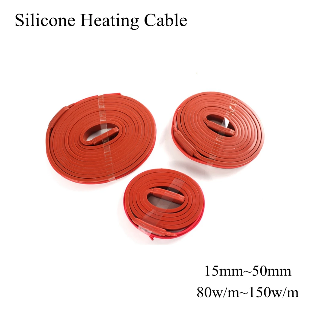Silicone Rubber Heating Belt Wire 12V 24V 110V 220V Cable Line Wrap Heater Mat Pad Plate Waterproof Dry Freeze Water Pipe Car
Silicone Rubber Heating Belt Wire 12V 24V 110V 220V Cable Line Wrap Heater Mat Pad Plate Waterproof Dry Freeze Water Pipe Car