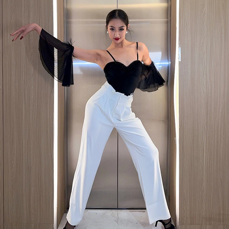 2023 Latin Dance Performance Costumes For Women Black Tops Modern Pants Suit Chacha Rumba Samba Latin Practice Clothes DN15609
2023 Latin Dance Performance Costumes For Women Black Tops Modern Pants Suit Chacha Rumba Samba Latin Practice Clothes DN15609