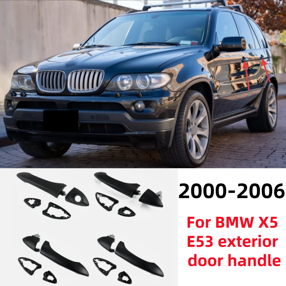 For BMW X5 E53 2000-2006 exterior door handle OE: 512182243618 51218243617
For BMW X5 E53 2000-2006 exterior door handle OE: 512182243618 51218243617