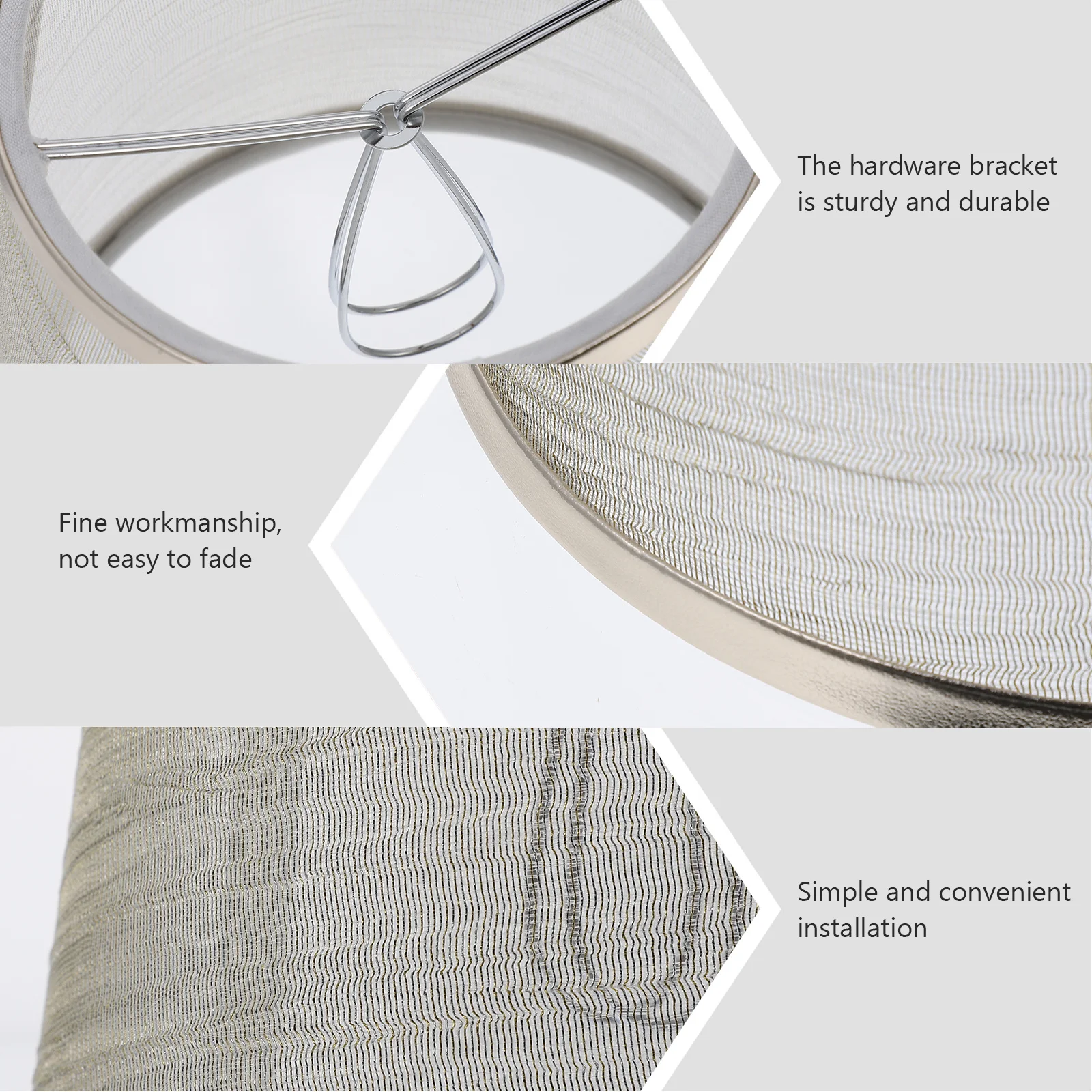 2Pcs Soft Cloth Lamp Shades Fine Workmanship Comfortable Hand Feel for Table Lamps Floor Lamps Stylish Lamp Decorations
2Pcs Soft Cloth Lamp Shades Fine Workmanship Comfortable Hand Feel for Table Lamps Floor Lamps Stylish Lamp Decorations