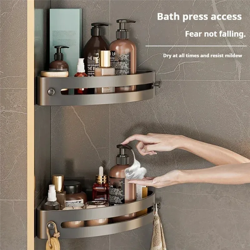 AEE2-Multi-Layer Bathroom Corner Shelf - Wall-Mounted Storage Rack For Shower Gel, Shampoo, And Bathroom Supplies
AEE2-Multi-Layer Bathroom Corner Shelf - Wall-Mounted Storage Rack For Shower Gel, Shampoo, And Bathroom Supplies