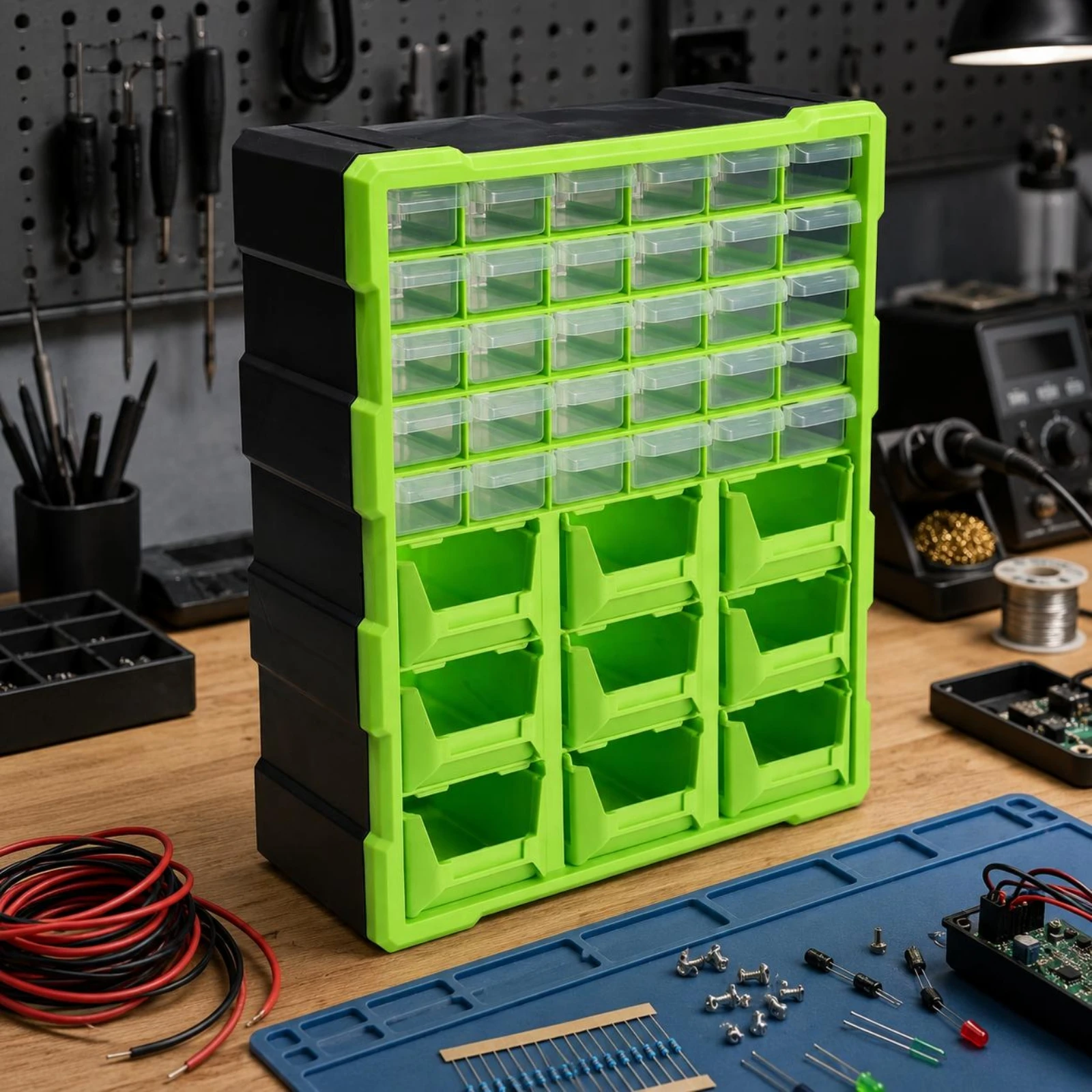 Parts Organizer Cabinet Transparent Drawers Small Parts Storage Cabinet Stackable Wall Mountable for Workshop
Parts Organizer Cabinet Transparent Drawers Small Parts Storage Cabinet Stackable Wall Mountable for Workshop