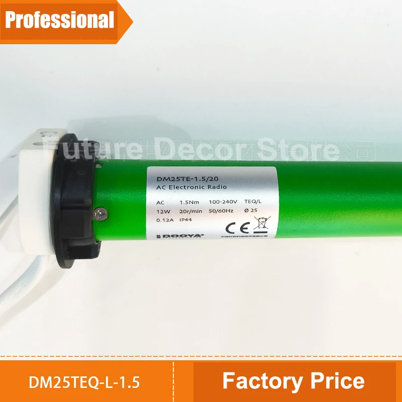 Dooya DM25TEQ-L-1.5 Электронный радиотрубчатый двигатель 110-240 В переменного тока для рулонных штор с гибкой пряжей Zebra - новый
Dooya DM25TEQ-L-1.5 Электронный радиотрубчатый двигатель 110-240 В переменного тока для рулонных штор с гибкой пряжей Zebra - новый