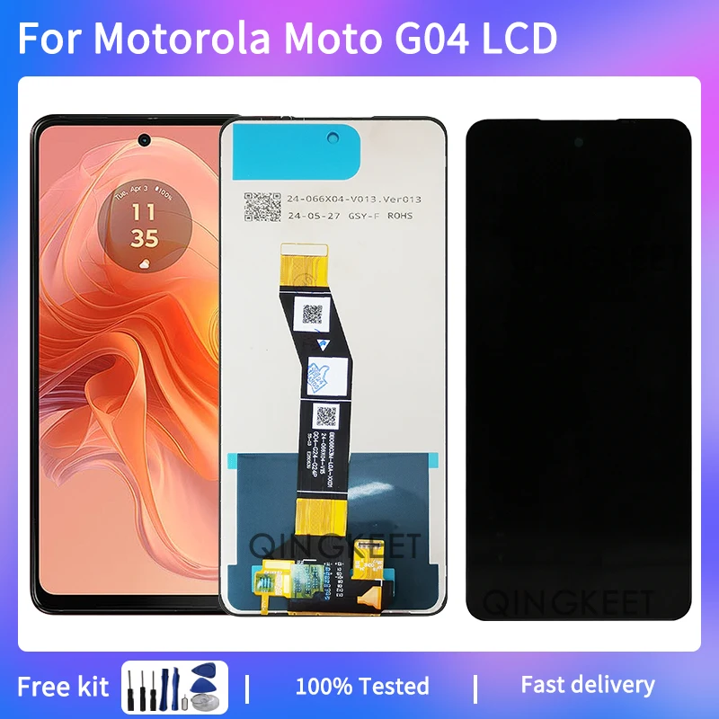 Новинка 6,56, ЖК-дисплей для Motorola Moto G04, цифровой преобразователь сенсорного экрана в сборе для Moto G04, ЖК-дисплей с рамкой
Новинка 6,56, ЖК-дисплей для Motorola Moto G04, цифровой преобразователь сенсорного экрана в сборе для Moto G04, ЖК-дисплей с рамкой