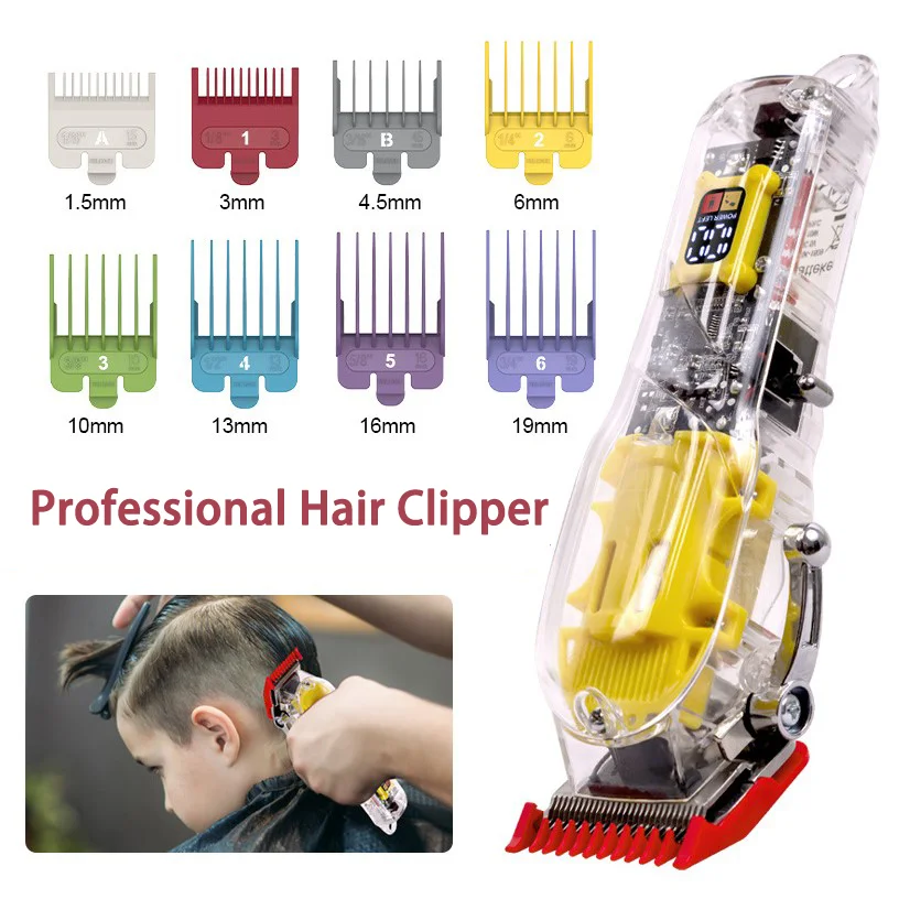 Professional Hair Trimmer Transparent Style LCD Digital Display Electric Hair Clipper Newest Rechargeable Hair Cutting Machine
Professional Hair Trimmer Transparent Style LCD Digital Display Electric Hair Clipper Newest Rechargeable Hair Cutting Machine