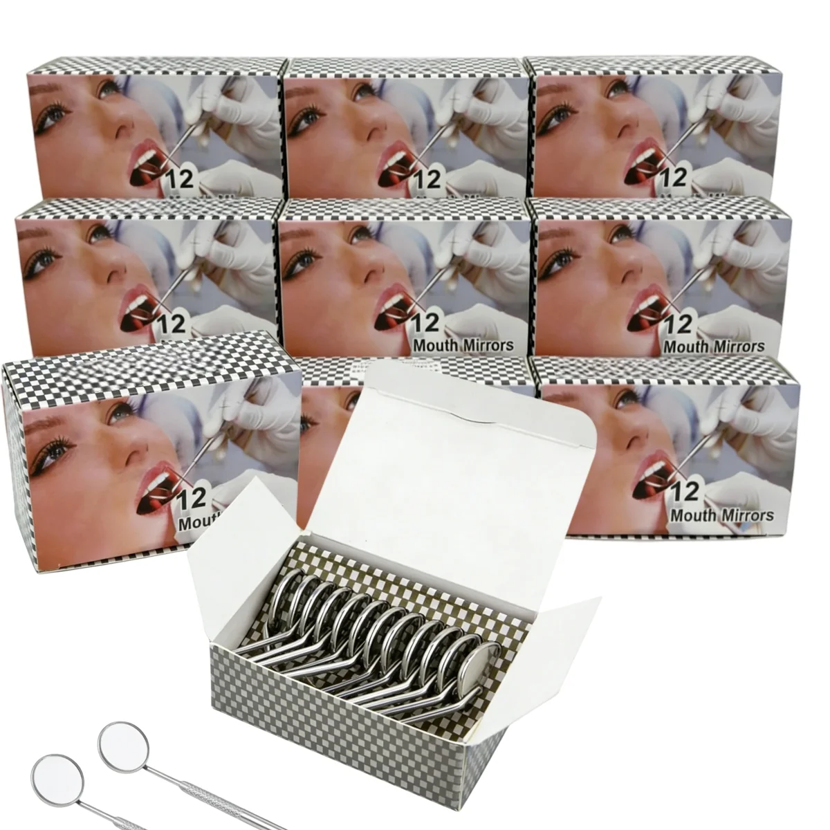 120pcs #4#5 Dental Mouth Mirror Heads Stainless Steel Intraoral Oral Mirror Replace Heads for Dental Accessory Replacements
120pcs #4#5 Dental Mouth Mirror Heads Stainless Steel Intraoral Oral Mirror Replace Heads for Dental Accessory Replacements