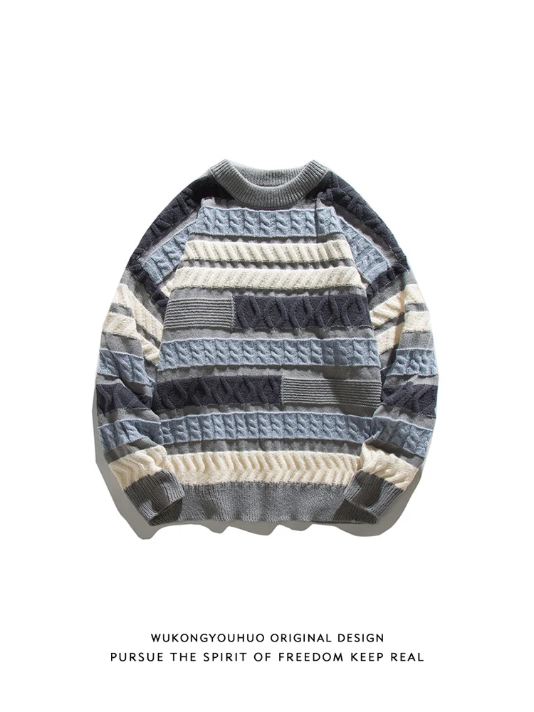 Trendy Wave Color Blo Loose Knitted Sweater round Ne Men's Casual Vintage Autumn Winter Faion Streetwear Sweatirt
Trendy Wave Color Blo Loose Knitted Sweater round Ne Men's Casual Vintage Autumn Winter Faion Streetwear Sweatirt