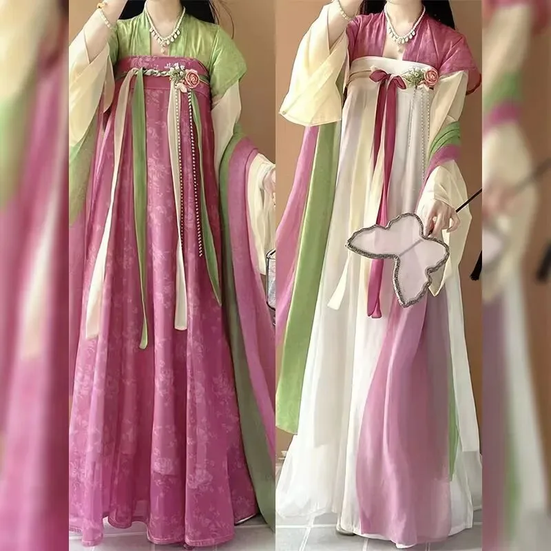Hanfu women Chinese traditional fairy cosplay costume spring White & pink Hanfu dance dress
Hanfu women Chinese traditional fairy cosplay costume spring White & pink Hanfu dance dress