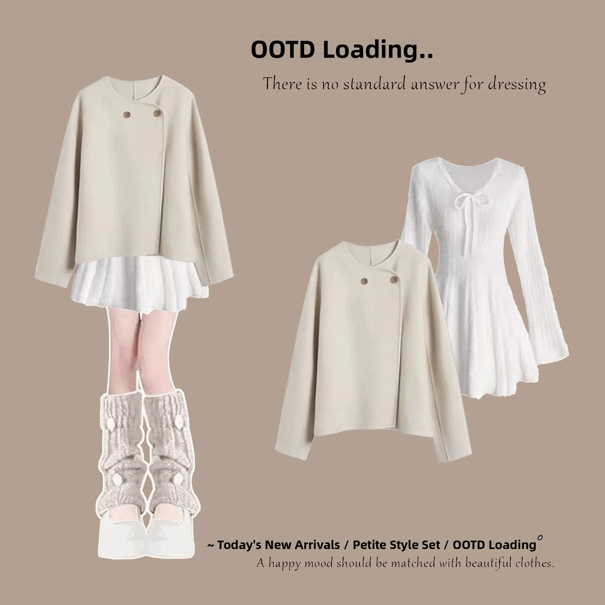 Retro Elegant Minimalist Double-Button round Neck Long Sleeve Waist-Cinched Dress Coat Spring Outfit High Waist Trousers Set
Retro Elegant Minimalist Double-Button round Neck Long Sleeve Waist-Cinched Dress Coat Spring Outfit High Waist Trousers Set
