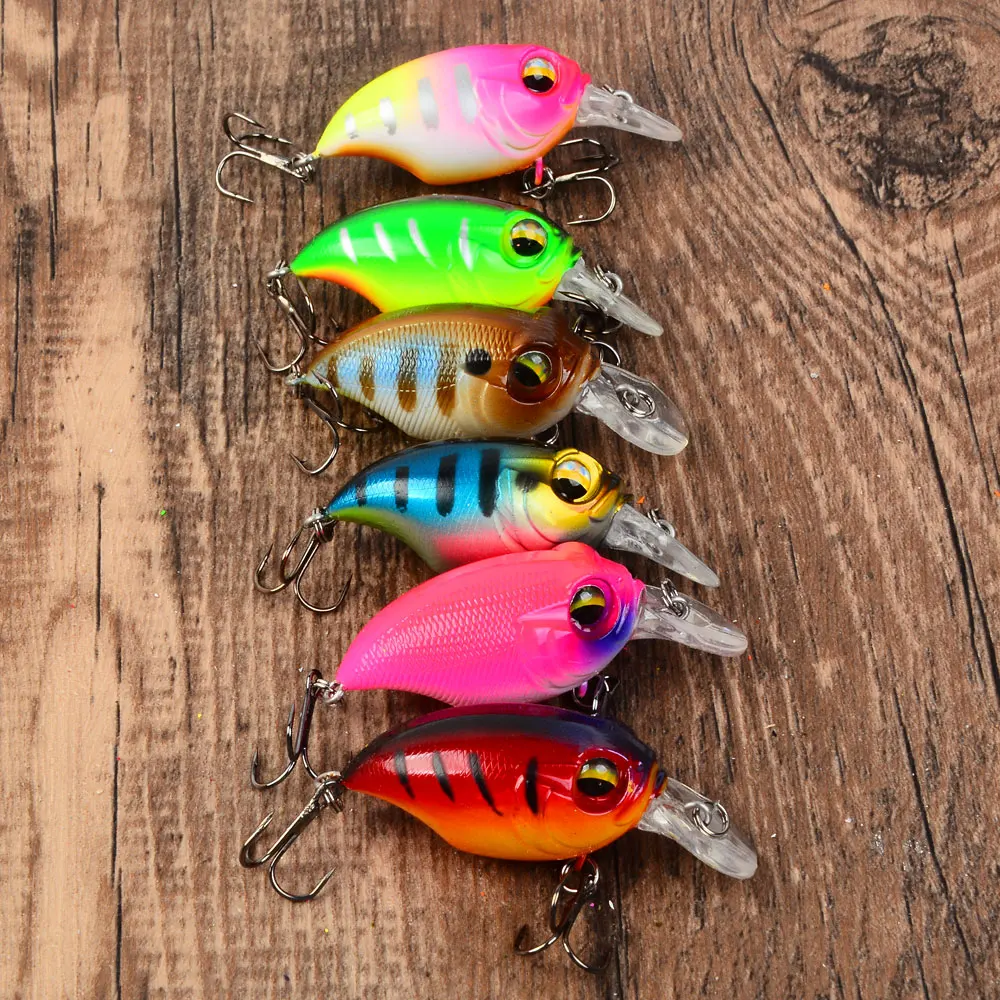 Набор из 6 плавающих воблеров-крэнкбейтов для ловли басса, щуки и морской рыбы
Набор из 6 плавающих воблеров-крэнкбейтов для ловли басса, щуки и морской рыбы