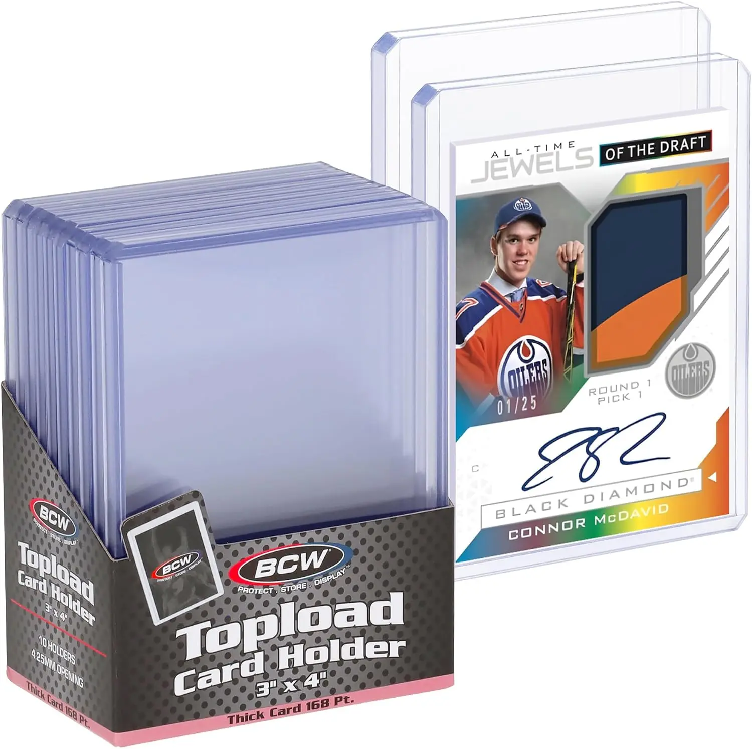 Thick Card Topload Holder for Relic Patch Jersey Cards, Rigid Plastic Protective Sleeves for Collectibles, 168pt 4.25mm
Thick Card Topload Holder for Relic Patch Jersey Cards, Rigid Plastic Protective Sleeves for Collectibles, 168pt 4.25mm