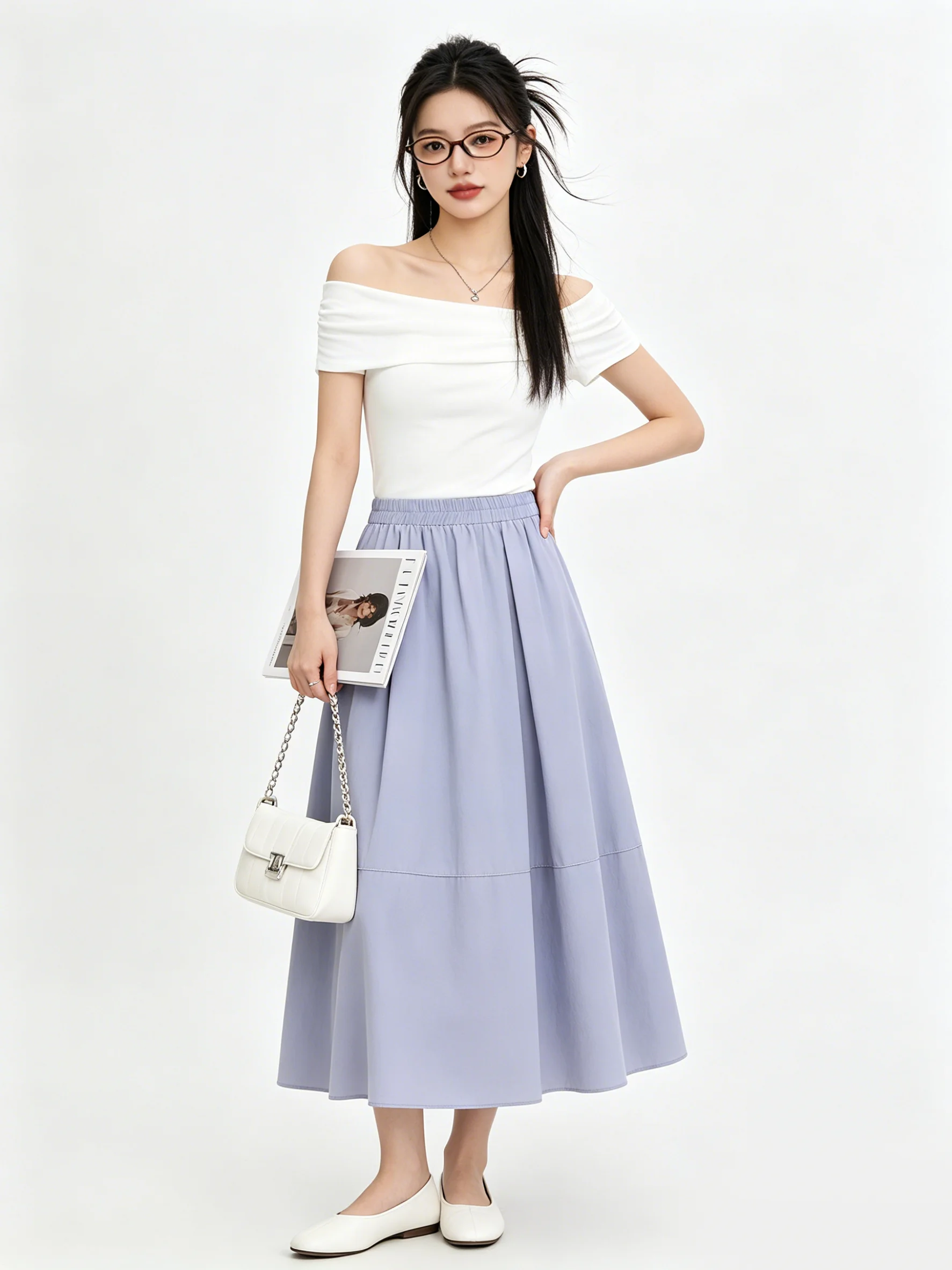 Korean High Waist A-Line Skirt Women's Summer Versatile Slimming Umbrella Skirt Simple Casual Skin-Friendly Large Skirt
Korean High Waist A-Line Skirt Women's Summer Versatile Slimming Umbrella Skirt Simple Casual Skin-Friendly Large Skirt