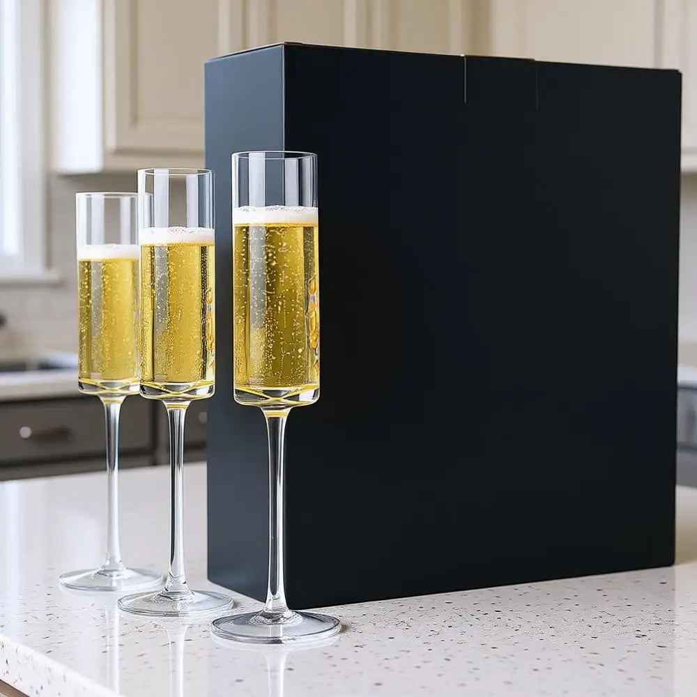 Набор из 4 бокалов для шампанского и мимозы, премиум-класса, хрустальные, прозрачные, 6 унций, ручной выдувки
Набор из 4 бокалов для шампанского и мимозы, премиум-класса, хрустальные, прозрачные, 6 унций, ручной выдувки