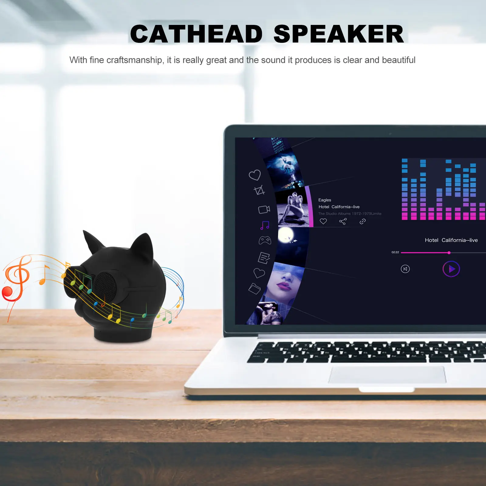 Cat Head Portable Mini Wireless Loudspeaker USB Charging Home Outdoor Speaker Excellent Sound Transmission Strong
Cat Head Portable Mini Wireless Loudspeaker USB Charging Home Outdoor Speaker Excellent Sound Transmission Strong