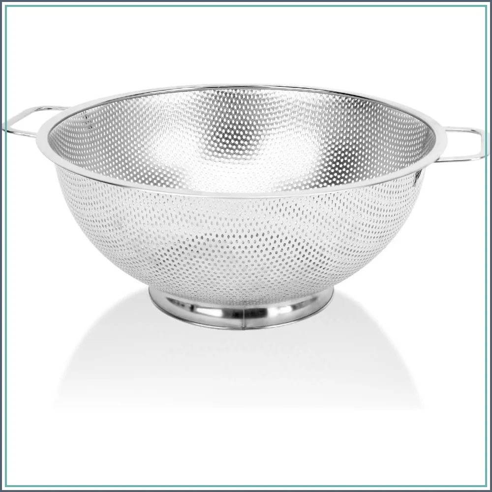 3QT Stainless Steel Colander with Handles, Dishwasher Safe for Fruits Vegetables Pasta
3QT Stainless Steel Colander with Handles, Dishwasher Safe for Fruits Vegetables Pasta
