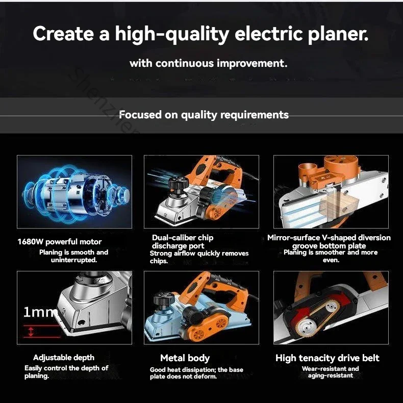 2026 Electric Planer, Portable Woodworking Planer, Household Multifunctional Hand Push Electric Planer
2026 Electric Planer, Portable Woodworking Planer, Household Multifunctional Hand Push Electric Planer