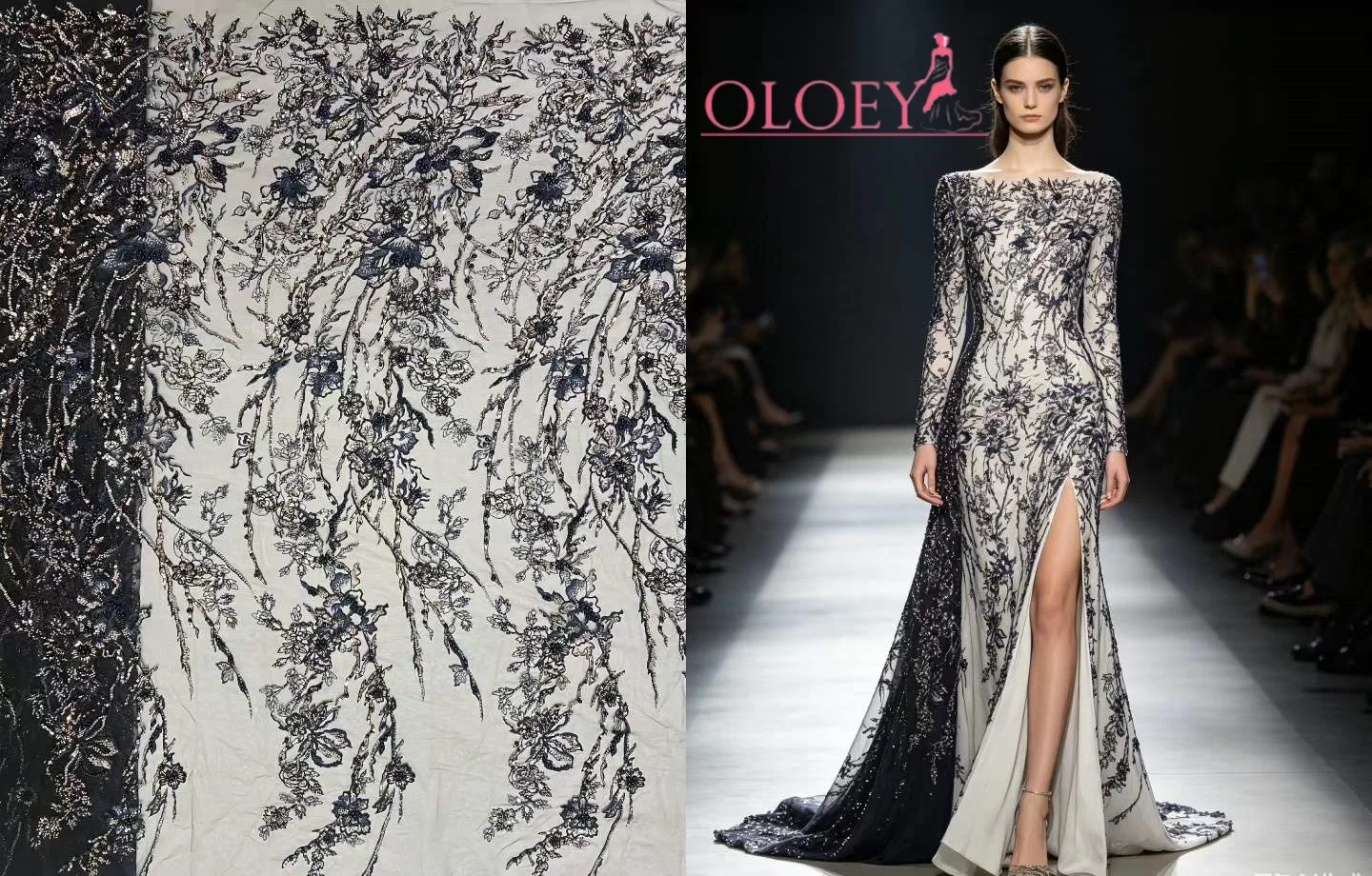 OLOEY 5-Yard African Sequin Lace Fabric High-Quality Luxury French Beaded Mesh for Women's Wedding Dinner Dresses Sewing
OLOEY 5-Yard African Sequin Lace Fabric High-Quality Luxury French Beaded Mesh for Women's Wedding Dinner Dresses Sewing