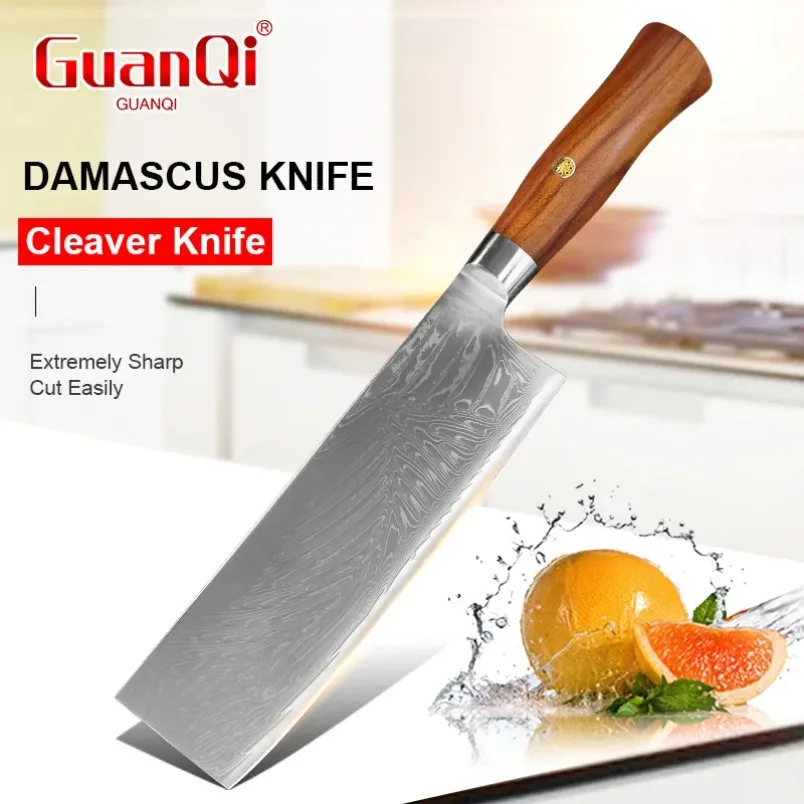 Utility Damascus Chef Knife Wood Handle Cleaver Meat Cut Vegetables Fish Knives Slicing Knife Sharp Blade Damascus Steel Knives
Utility Damascus Chef Knife Wood Handle Cleaver Meat Cut Vegetables Fish Knives Slicing Knife Sharp Blade Damascus Steel Knives
