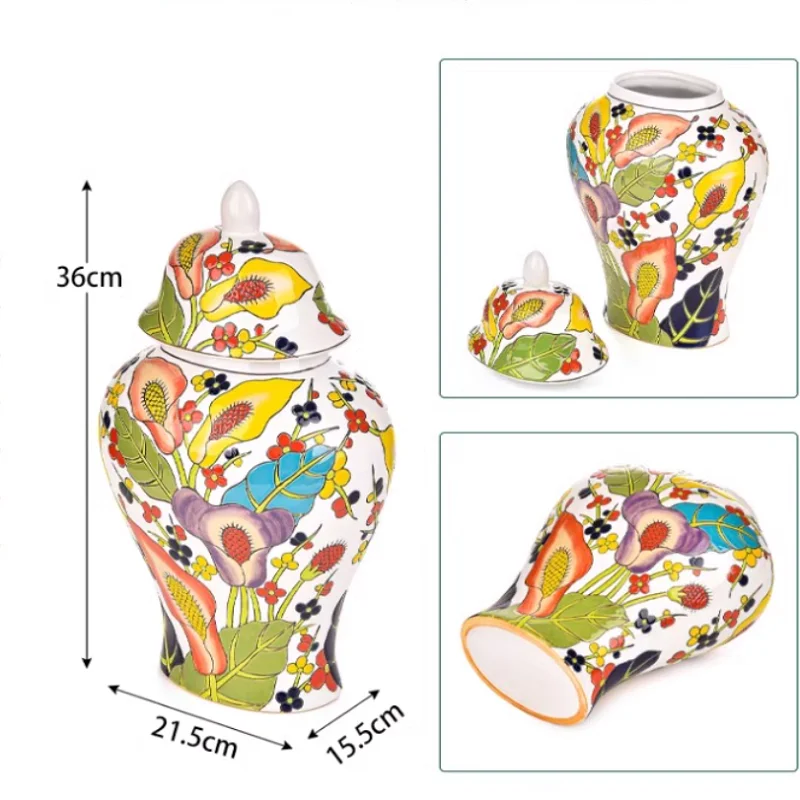 Jingdezhen Ceramic Painted General Jar, Vase, Home, Living Room, Flower Arrangement, Dining Table, Xuan Guan, Light Luxury TV Ca
Jingdezhen Ceramic Painted General Jar, Vase, Home, Living Room, Flower Arrangement, Dining Table, Xuan Guan, Light Luxury TV Ca