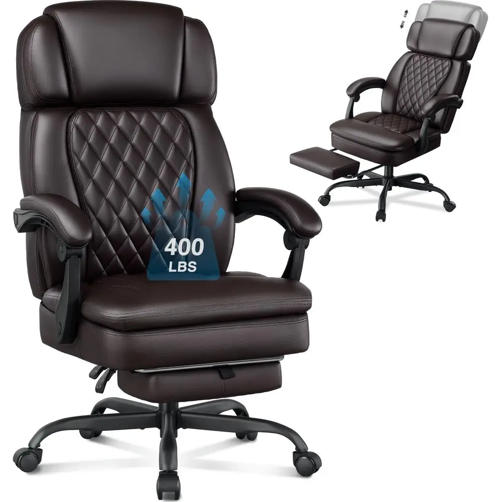 Executive Office Chair with Foot Rest for Heavy People, Ergonomic Big and Tall Desk Chair with Adjustable Headrest, High Back P
Executive Office Chair with Foot Rest for Heavy People, Ergonomic Big and Tall Desk Chair with Adjustable Headrest, High Back P