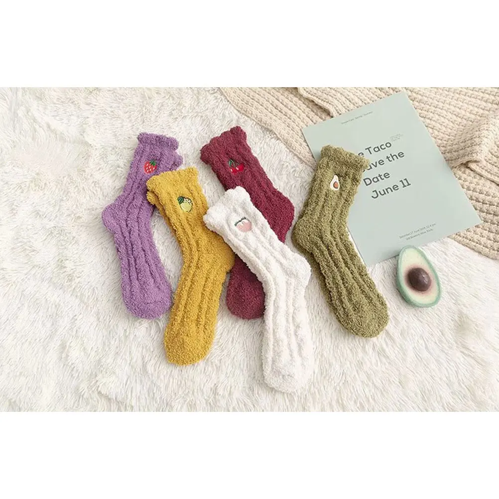 Coral Fleece Warm Fruit Pattern Lemon Avocado Strawberry Winter Stockings Short Bed Socks Ladies Socks Premium
Coral Fleece Warm Fruit Pattern Lemon Avocado Strawberry Winter Stockings Short Bed Socks Ladies Socks Premium