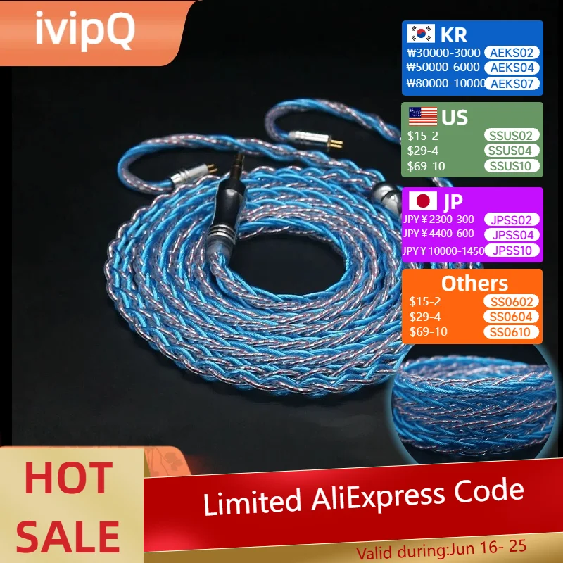 ivipQ-528 7N OCC+Silver Palladium Aluminum Foil+Graphene Earphone Cable Suitable For Kz Zs 10 Pro х、 Tangzu WAN ER、Moondop Kato
ivipQ-528 7N OCC+Silver Palladium Aluminum Foil+Graphene Earphone Cable Suitable For Kz Zs 10 Pro х、 Tangzu WAN ER、Moondop Kato