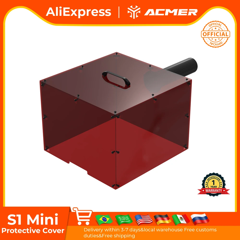 ACMER S1 Mini Laser Engrave Machine Enclosure Laser Protection Vent Fireproof and Dustproof Protective Cover For S1 2.5/3.5/6W
ACMER S1 Mini Laser Engrave Machine Enclosure Laser Protection Vent Fireproof and Dustproof Protective Cover For S1 2.5/3.5/6W